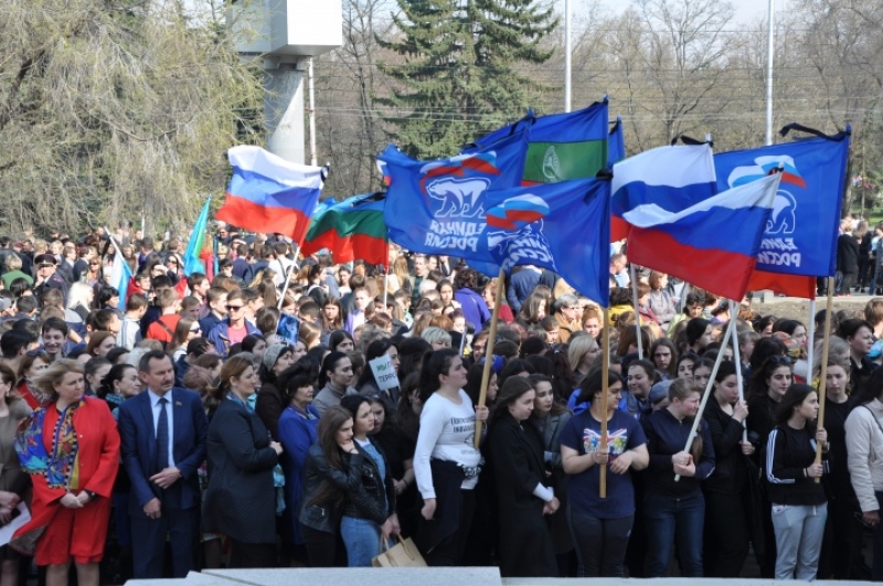 Уполномоченный по правам ребенка в КЧР приняла участие в митинге «Мы вместе против террора»